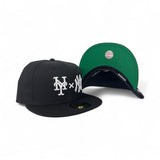 Black New York Yankees x New York Mets Green Bottom 2000 World Series 2000 Subway Series New Era 59Fifty Fitted