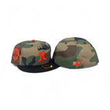 Woodland Camo Kansas City Royals Black Visor Orange Bottom 40th Anniversary Side Patch New Era 59Fifty Fitted
