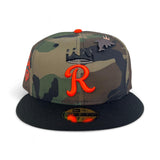 Woodland Camo Kansas City Royals Black Visor Orange Bottom 40th Anniversary Side Patch New Era 59Fifty Fitted