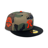 Woodland Camo Kansas City Royals Black Visor Orange Bottom 40th Anniversary Side Patch New Era 59Fifty Fitted