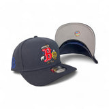 Navy Blue Boston Red Sox Curved Brim Gray Bottom Cartoon Pack New Era 9Fifty A-Frame Snapback