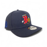Navy Blue Boston Red Sox Curved Brim Gray Bottom Cartoon Pack New Era 9Fifty A-Frame Snapback