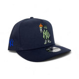 Navy Blue New York Yankees Curved Brim Gray Bottom Cartoon Pack New Era 9Fifty A-Frame Snapback