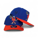 Royal Blue New York Mets Orange Curved Brim Gray Bottom Cartoon Pack New Era 9Fifty A-Frame Snapback