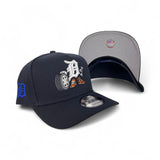 Navy Blue Detroit Tigers Curved Brim Gray Bottom Cartoon Pack New Era 9Fifty A-Frame Snapback