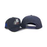 Navy Blue Detroit Tigers Curved Brim Gray Bottom Cartoon Pack New Era 9Fifty A-Frame Snapback