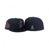 Black Los Angeles Angels Space logo Red Bottom 40th Season Side Patch New Era 59Fifty Fitted