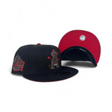 Black Los Angeles Angels Space logo Red Bottom 40th Season Side Patch New Era 59Fifty Fitted