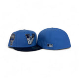 Light Royal Blue Upside Down Arizona Diamondbacks Navy Blue Visor Gray Bottom 1998 Inaugural Season Side Patch New Era 59Fifty Fitted