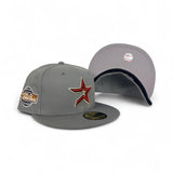 Gray Houston Astros Gray Bottom 2005 World Series Side Patch New Era 59Fifty Fitted
