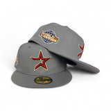 Misty Gray Houston Astros Gray Bottom 2005 World Series Side Patch New Era 59Fifty Fitted
