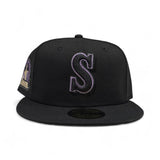 Black Seattle Mariners Gray Bottom 30th Anniversary Side Patch New Era 59Fifty Fitted