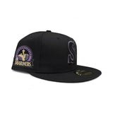 Black Seattle Mariners Gray Bottom 30th Anniversary Side Patch New Era 59Fifty Fitted