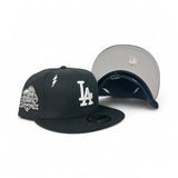Black Los Angeles Dodgers Diet Starts Monday Lightning Bolts Collection Gray Bottom 2024 World Series Champions Side Patch New Era 59Fifty Fitted