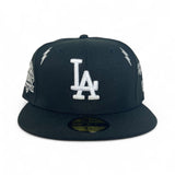 Black Los Angeles Dodgers Diet Starts Monday Lightning Bolts Collection Gray Bottom 2024 World Series Champions Side Patch New Era 59Fifty Fitted
