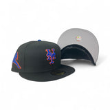 Black New York Mets Gray Bottom #22 Juan Soto Side Patch Dominican Flag New Era 59Fifty Fitted