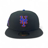 Black New York Mets Gray Bottom #22 Juan Soto Side Patch Dominican Flag New Era 59Fifty Fitted