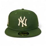 Olive Green New York Yankees Gray Bottom 2024 World Series Side Patch New Era 59Fifty Fitted