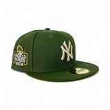 Olive Green New York Yankees Gray Bottom 2024 World Series Side Patch New Era 59Fifty Fitted