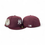 Burgundy New York Yankees Gray Bottom 1962 World Series Side Patch New Era 59Fifty Fitted
