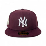 Burgundy New York Yankees Gray Bottom 1962 World Series Side Patch New Era 59Fifty Fitted
