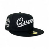 Black Script Queens Gray Bottom Statue of Liberty New York NY Patch New Era 59Fifty Fitted