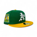 Green Oakland Athletics Gray Bottom Rickey Henderson Field Side Patch New Era 59Fifty Fitted