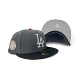 Dark Gray Los Angeles Dodgers Black Visor Gray Bottom 1987 All Star Game Side Patch New Era Fitted