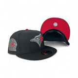 Black Toronto Blue Jays Red Bottom 1991 All Star Game Side Patch New Era 59Fifty Fitted