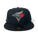 Black Toronto Blue Jays Red Bottom 1991 All Star Game Side Patch New Era 59Fifty Fitted