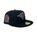 Black Toronto Blue Jays Red Bottom 1991 All Star Game Side Patch New Era 59Fifty Fitted