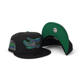 Black Tampa Bay Rays Green Bottom Tropicana Field Side Patch New Era 59Fifty Fitted