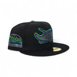 Black Tampa Bay Rays Green Bottom Tropicana Field Side Patch New Era 59Fifty Fitted