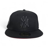 Black New York Yankees Red Bottom 2000 World Series Side Patch New Era 59Fifty Fitted