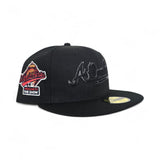 Black Atlanta Braves Gray Bottom 1995 World Series Welcome To The Show Side Patch New Era 59Fifty Fitted