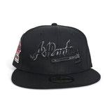 Black Atlanta Braves Gray Bottom 1995 World Series Welcome To The Show Side Patch New Era 59Fifty Fitted