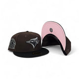 Dark Brown Toronto Blue Jays Black Visor Pink Bottom 1991 All Star Game Side Patch New Era 59Fifty Fitted