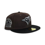 Dark Brown Toronto Blue Jays Black Visor Pink Bottom 1991 All Star Game Side Patch New Era 59Fifty Fitted