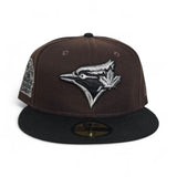 Dark Brown Toronto Blue Jays Black Visor Pink Bottom 1991 All Star Game Side Patch New Era 59Fifty Fitted