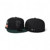 Black San Francisco Giants Dark Green Visor Gray Bottom 2007 All Star Game Side Patch New Era 59Fifty Fitted