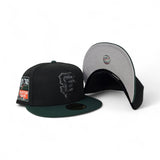 Black San Francisco Giants Dark Green Visor Gray Bottom 2007 All Star Game Side Patch New Era 59Fifty Fitted
