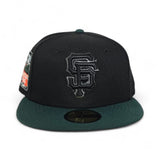 Black San Francisco Giants Dark Green Visor Gray Bottom 2007 All Star Game Side Patch New Era 59Fifty Fitted