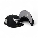 Black Chicago Bulls Gray Bottom Eastern Conference Side Patch New Era 59Fifty Fitted