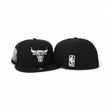 Black Chicago Bulls Gray Bottom Eastern Conference Side Patch New Era 59Fifty Fitted