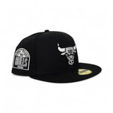 Black Chicago Bulls Gray Bottom Eastern Conference Side Patch New Era 59Fifty Fitted