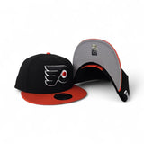 Black Philadelphia Flyers Orange Visor Gray Bottom New Era 9Fifty Snapback