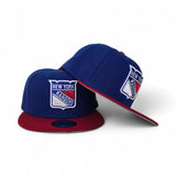 Royal Blue New York Rangers Red Visor Gray Bottom New Era 9Fifty Snapback