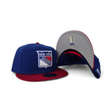 Royal Blue New York Rangers Red Visor Gray Bottom New Era 9Fifty Snapback
