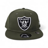 Olive Green Las Vegas Raiders Gray Visor Gray Bottom New Era 9Fifty Snapback