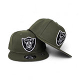 Olive Green Las Vegas Raiders Gray Visor Gray Bottom New Era 9Fifty Snapback